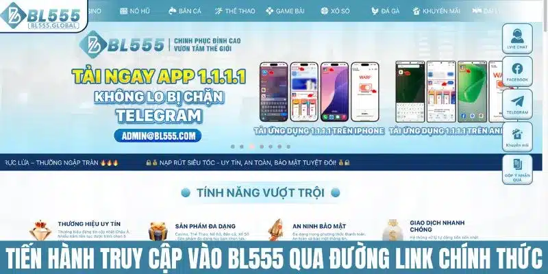 Tiến hành truy cập vào BL555 qua đường link chính thức